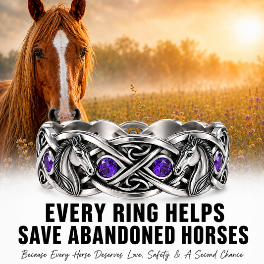 Amethyst Horse Ring